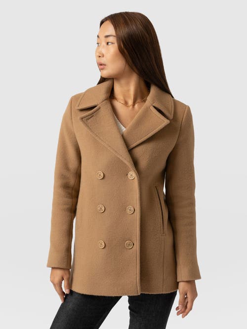Saint And Sofia Saint + Sofia Quinn Pea Coat In Nude
