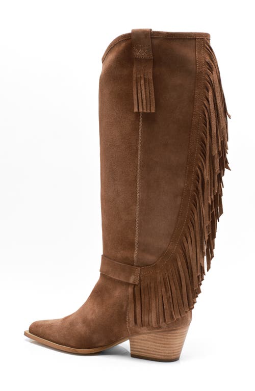 Free People Faith Fringe Western Boots Sand In Brown