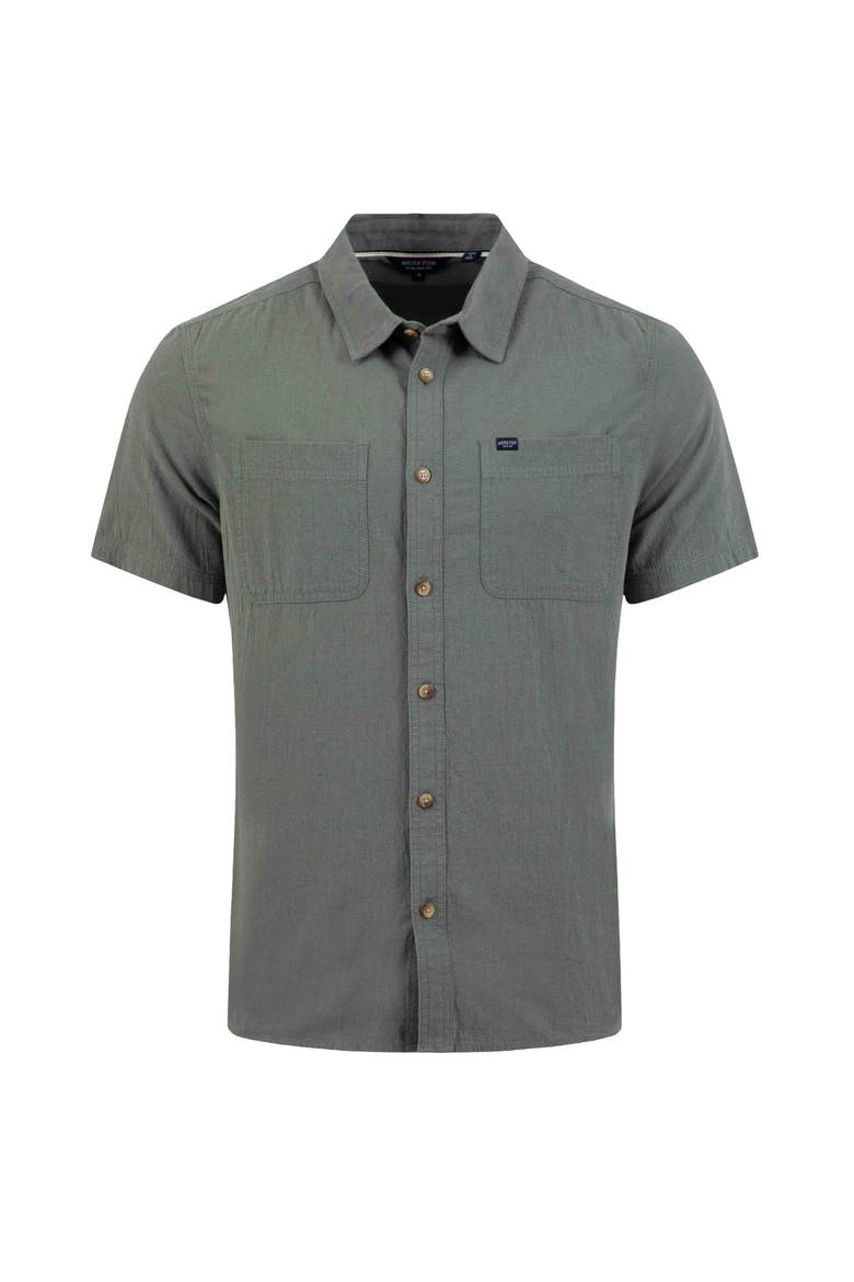 Hinton Textured Crepe Shirt, Alternate, color, Woodland Sage