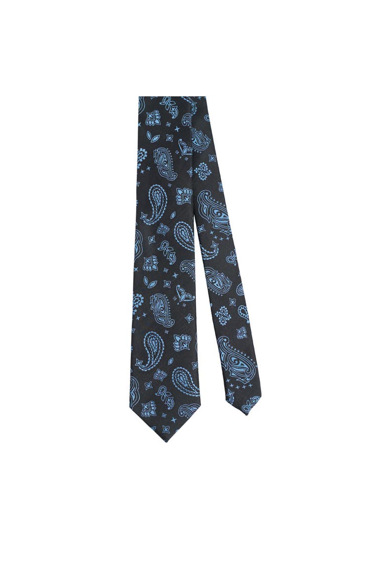 "Paisley" Silk Jacquard Tie, Alternate, color, Midnight Blue