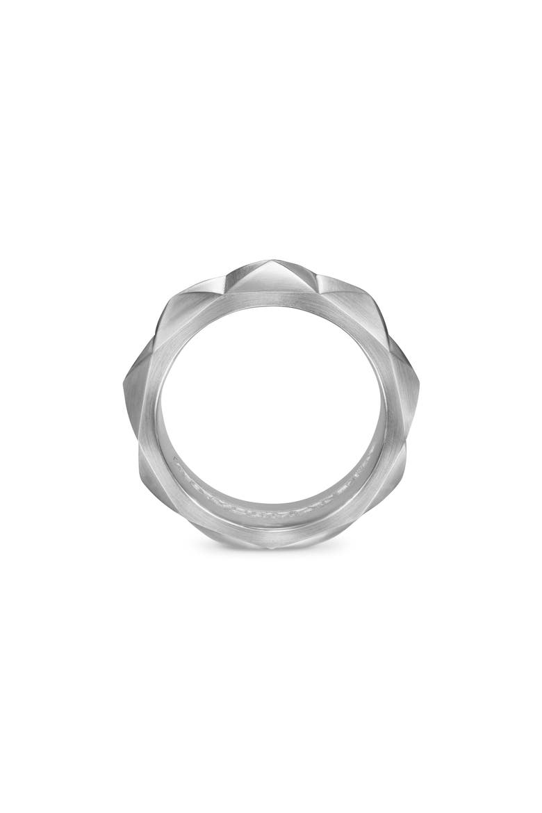 Men's Pyramid Band Ring in Sterling Silver, 8mm, Alternate, color, STERLING SILVER