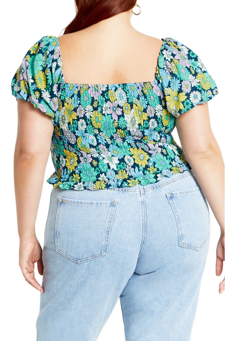 Naomi Smocked Off the Shoulder Top, Alternate, color, HIPPIE CHIC