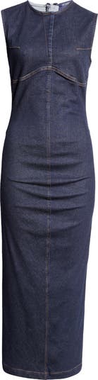 SPORTMAX Geranio Denim Midi Dress | Nordstrom
