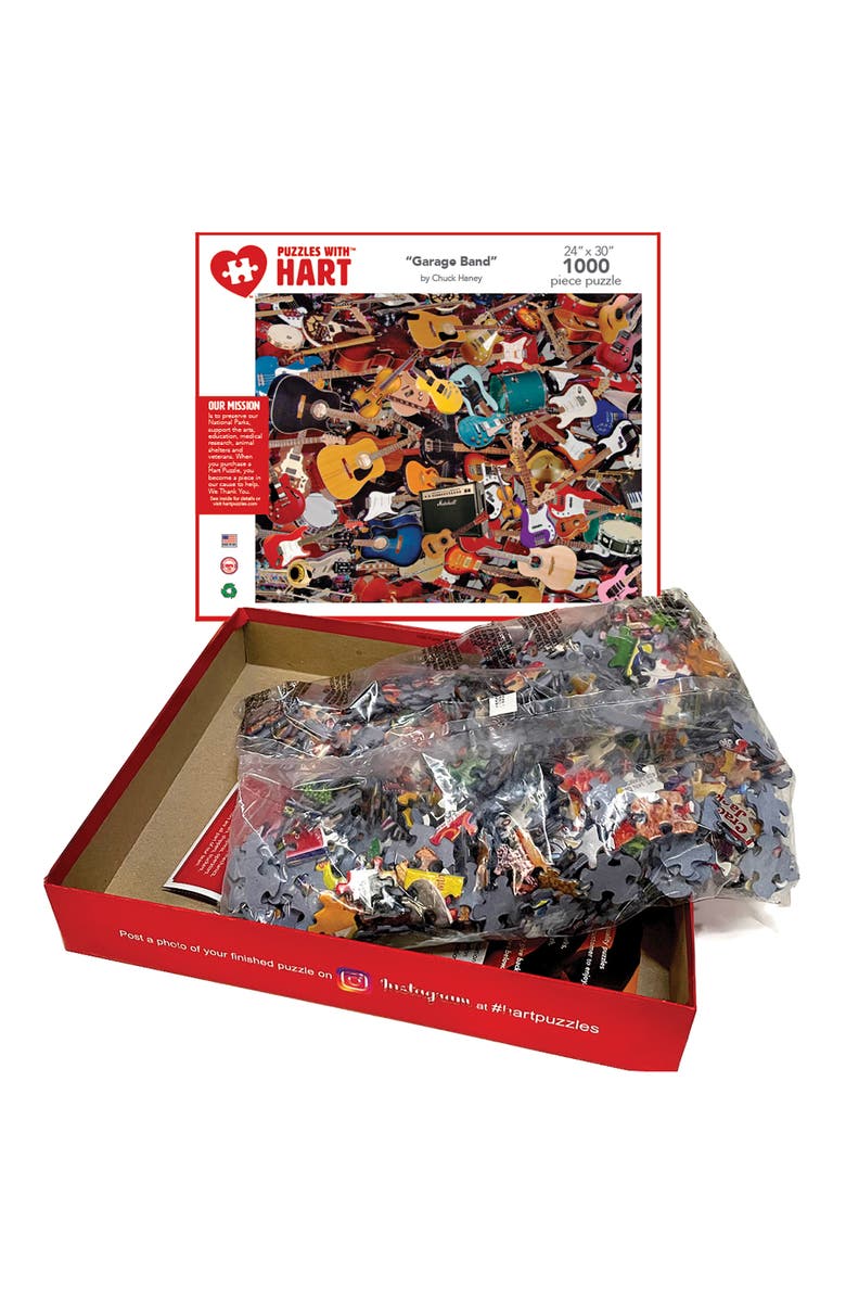 Hart Puzzles Garage Band by Chuck Haney 1000 Piece Puzzle, Alternate, color, Multicolored