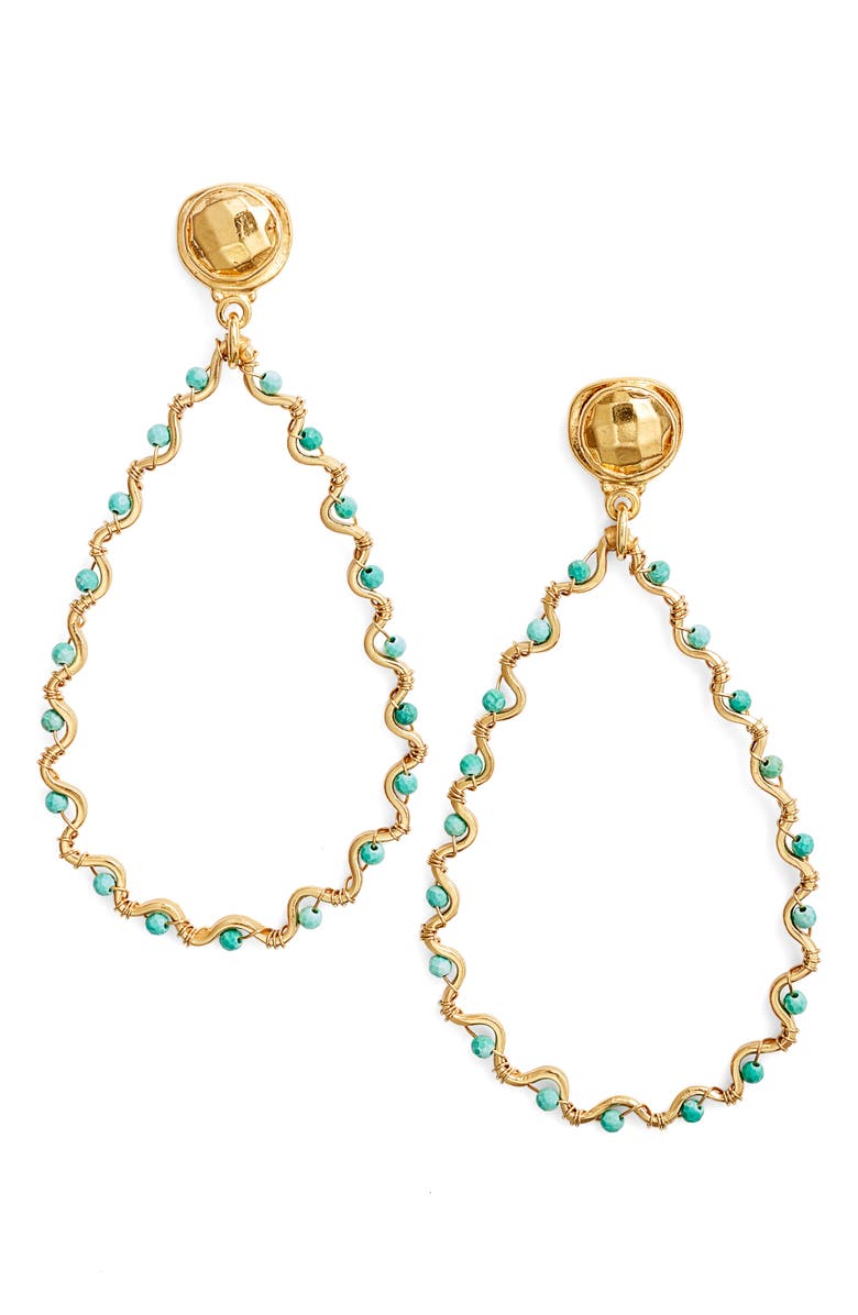 Gas Bijoux Nymphease Beaded Drop Earrings, Main, color, 