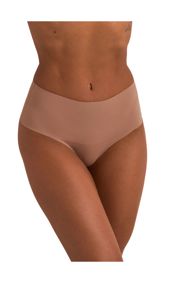 Gabbie Thong Panties, Main, color, Medium beige
