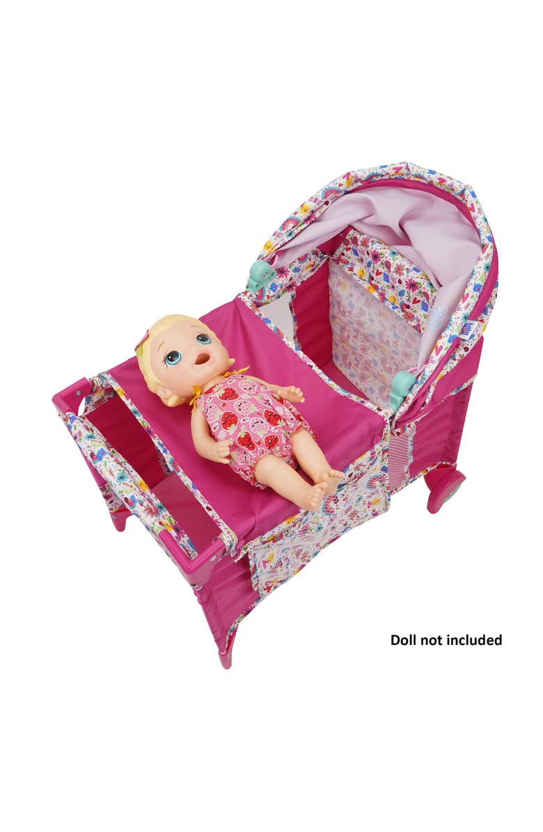 Baby Alive Deluxe Doll Play Yard Pink & Rainbow Fits Dolls Up To 18", Alternate, color, Pink