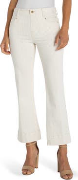 Liverpool Los Angeles Gia Glider Stripe Pull-On Crop Flare Jeans