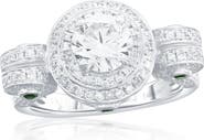 SOUZANA by Suzy Levian 14K Gold White & Green Diamond Ring