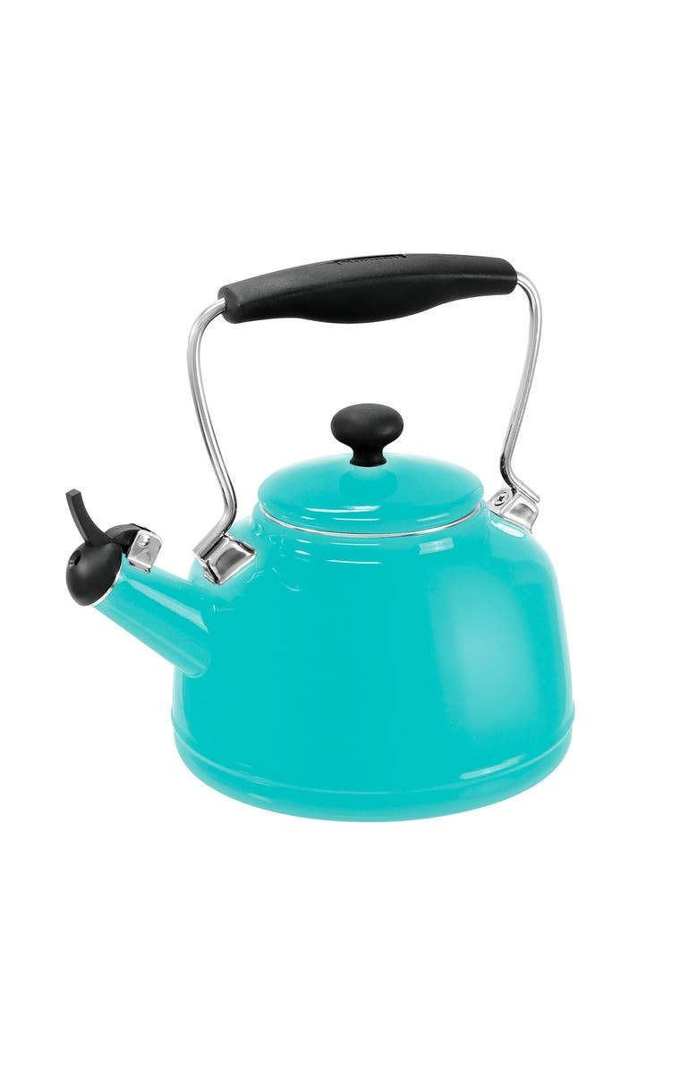 CHANTAL Vintage 1.7-Quart Enamel-on-Steel Teakettle, Main, color, Turquoise