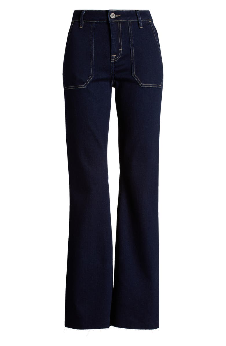 HIDDEN JEANS Utility Pocket Flare Jeans, Alternate, color, Dark Wash