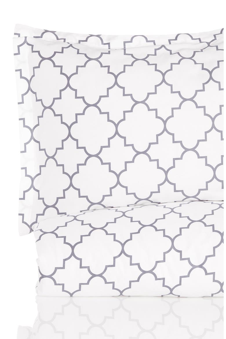 400TC Lattice 3-Piece Sheet Set - Twin, Main, color, GREY
