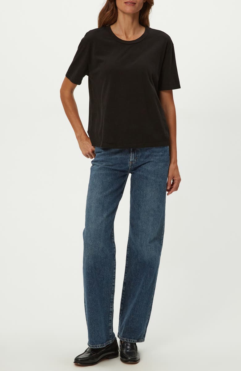 Michael Stars Nina Cotton T-Shirt, Alternate, color, Black