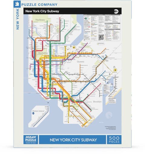 New York Subway Map 500 Piece Puzzle