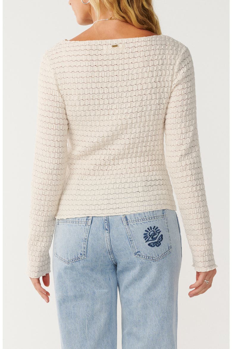 Bossa Nova Texture Long Sleeve Top, Alternate, color, BONE