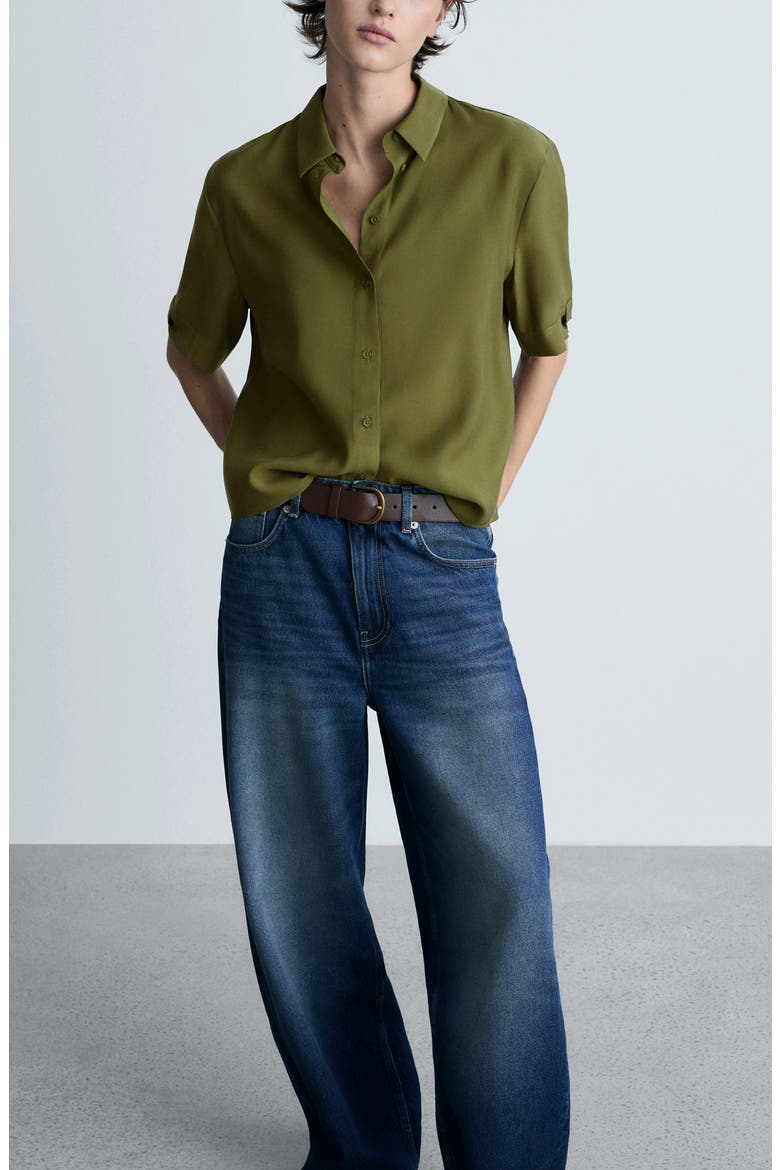 Fluid Shirt, Alternate, color, KHAKI GREEN