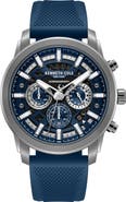 Kenneth Cole New York Sport Chronograph Silicone Strap Watch, 44mm
