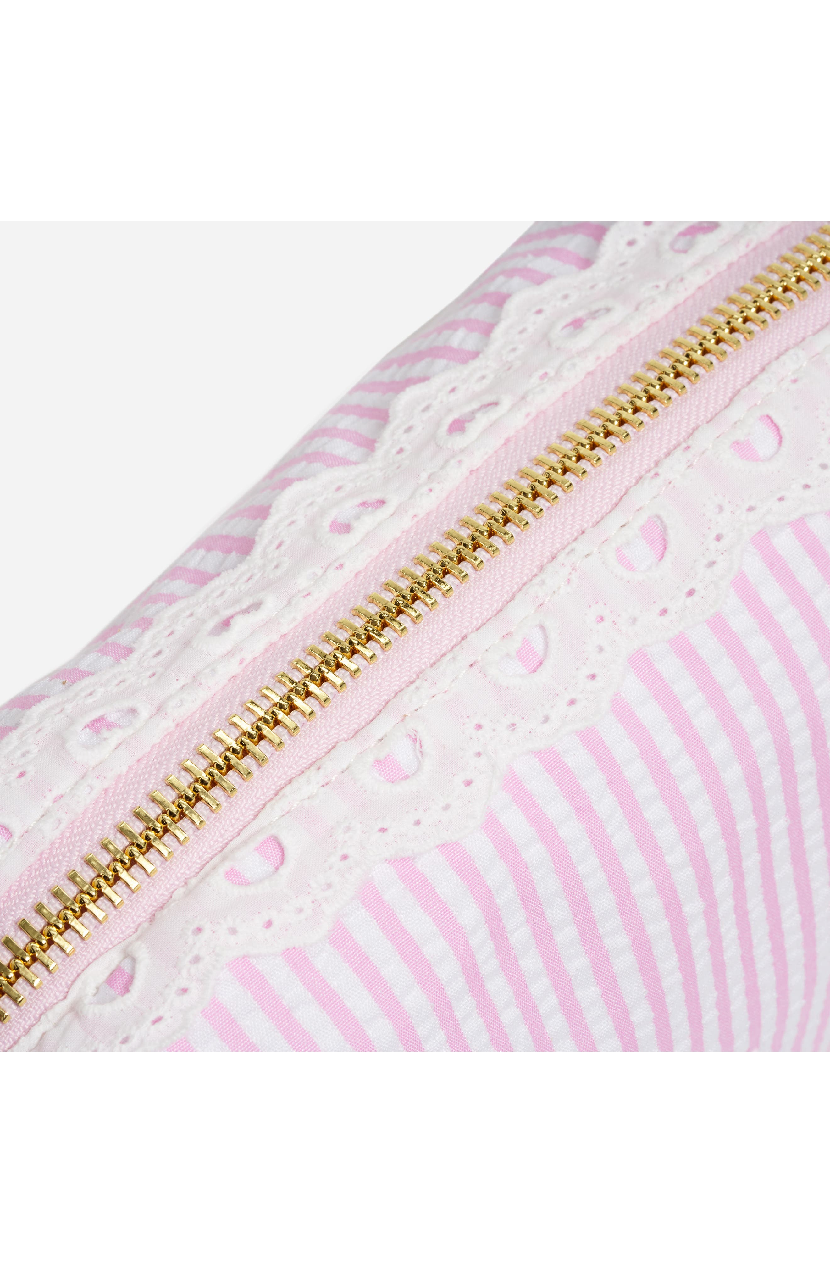 Small Seersucker Pouch, Alternate, color, PINK SEERSUCKER
