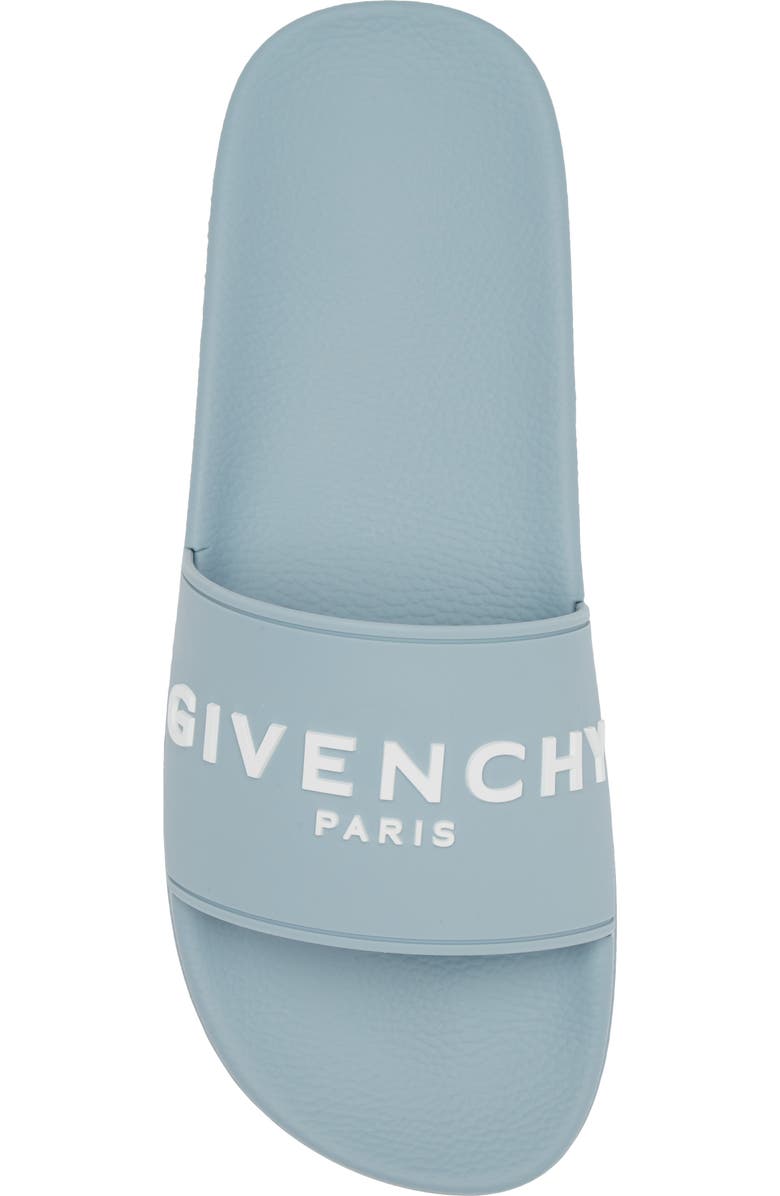 Givenchy Logo Slide Sandal, Alternate, color, Sky Blue
