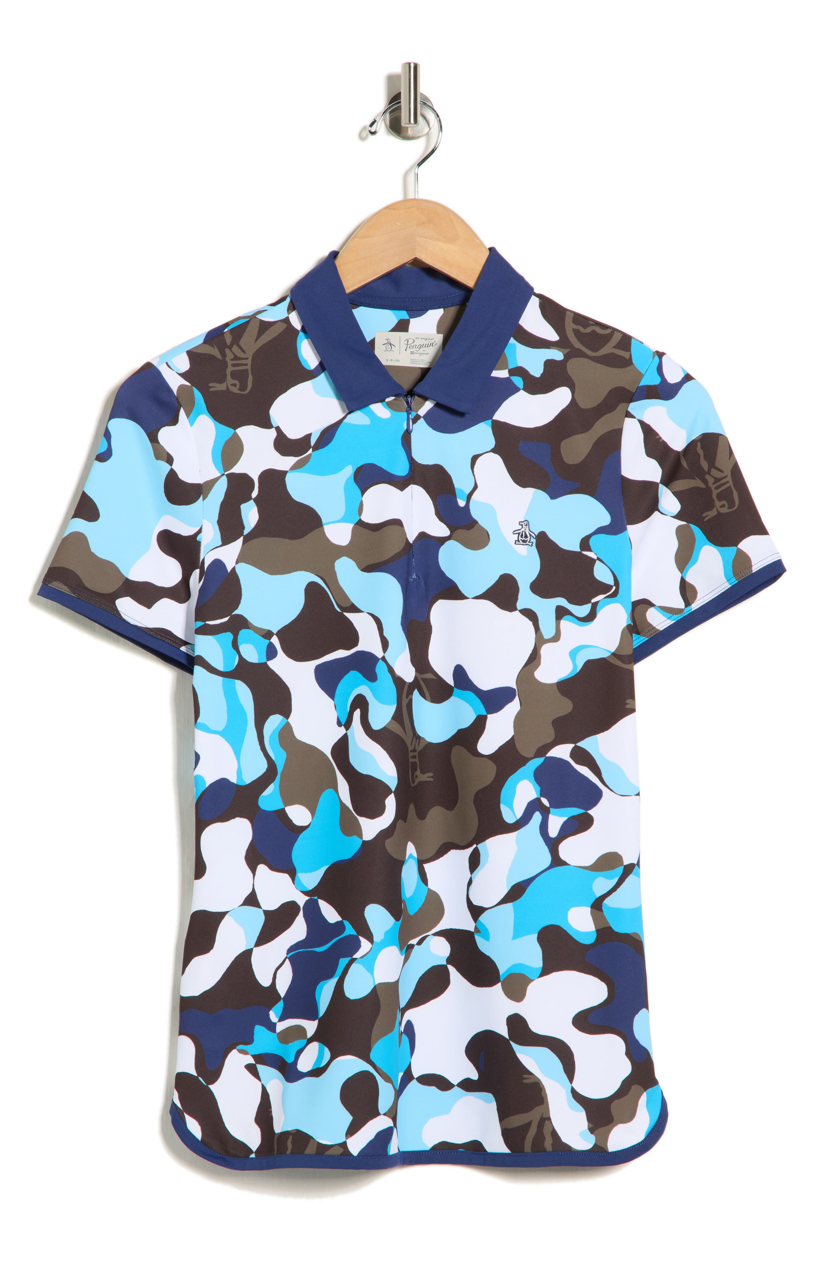 ORIGINAL PENGUIN GOLF Abstract Print Knit Golf T-Shirt