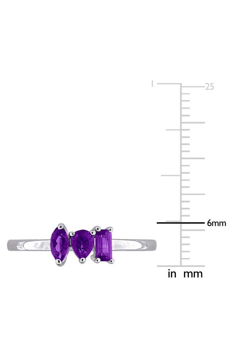 Julianna B. Amethyst 3-Stone Ring in Sterling Silver, Alternate, color, Amethyst