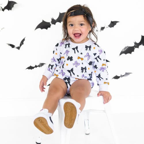 Sweet Wink Spooky Bows Halloween Long Sleeve Romper In Multi