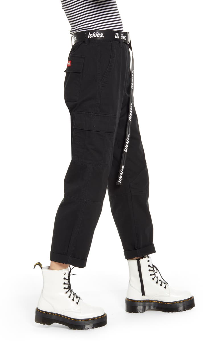 Dickies Belted Crop Utility Cargo Pants, Alternate, color, 
