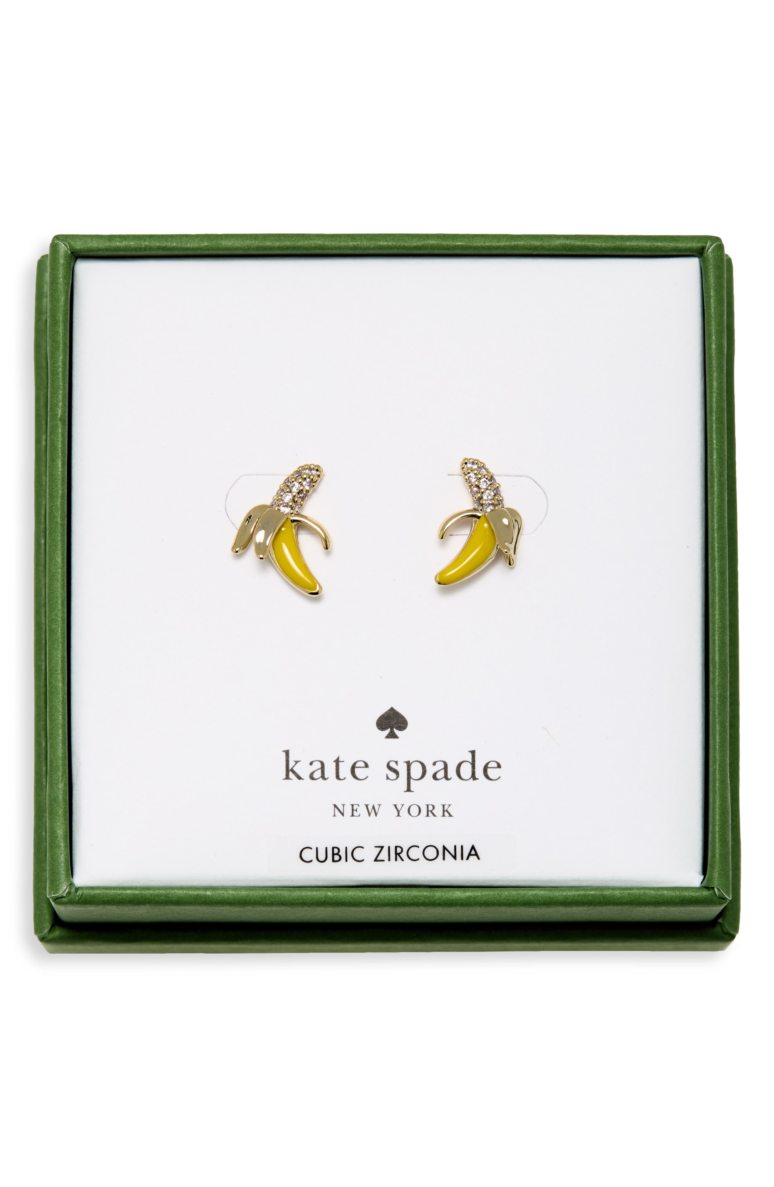 Pavé Banana Stud Earrings