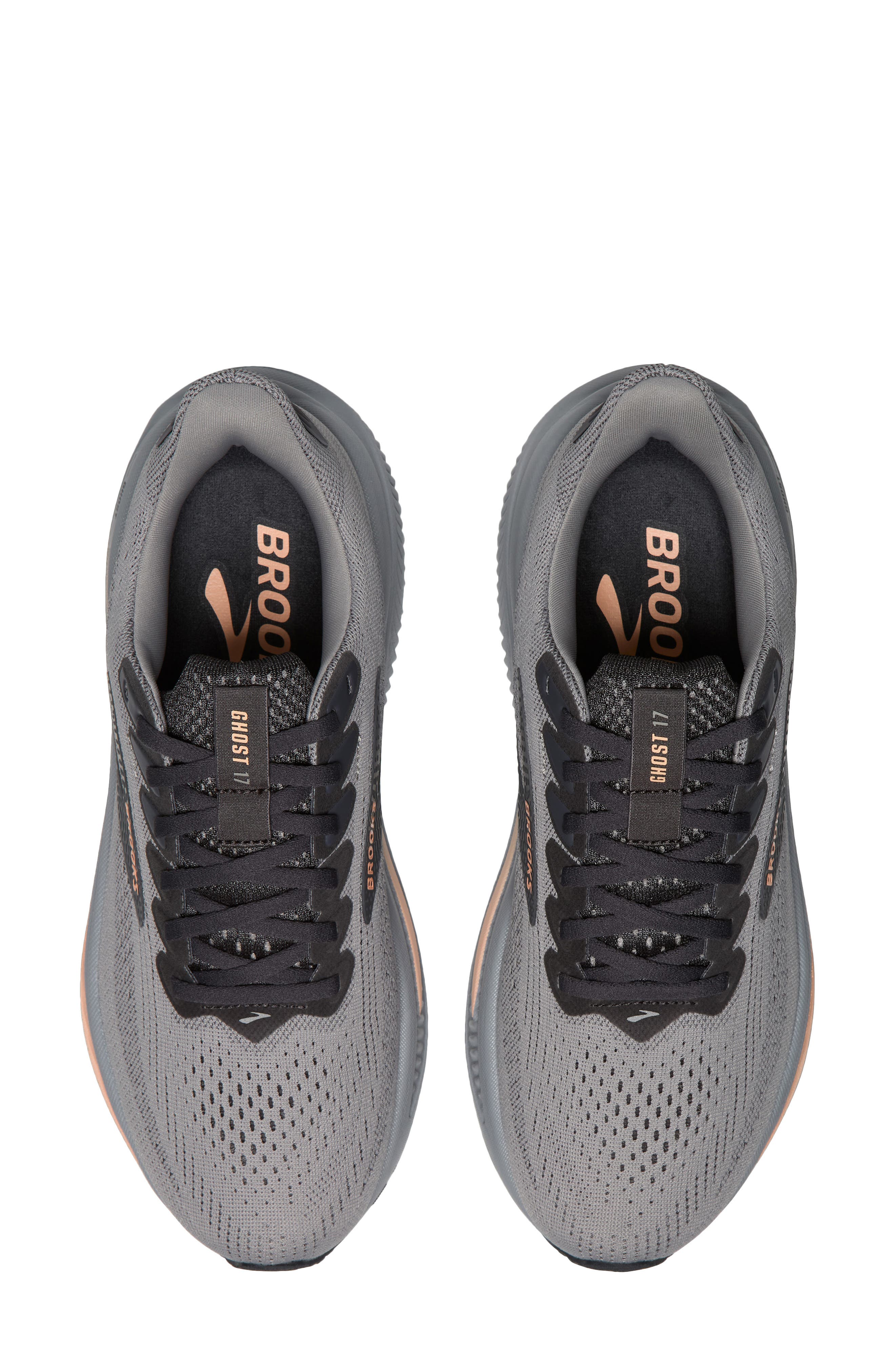 Ghost 17 Running Shoe, Alternate, color, ALLOY/ BLACKENED PEARL/ PEACH