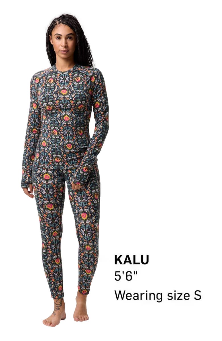 Backcountry Cedars Rws Merino Lt-Wt Baselayer Crew Top - Women's, Alternate, color, Tyrol Floral Print