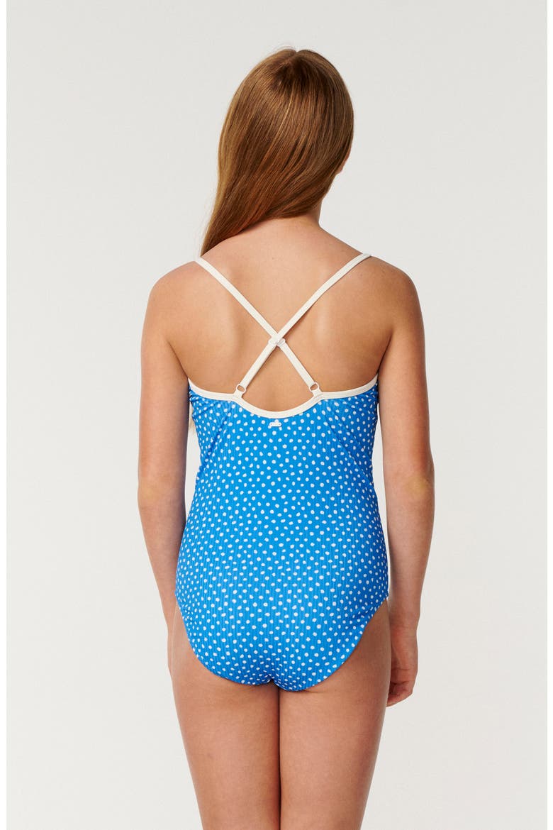 Kids' Nova Polka One-Piece Swimsuit, Alternate, color, BRIGHT BLUE