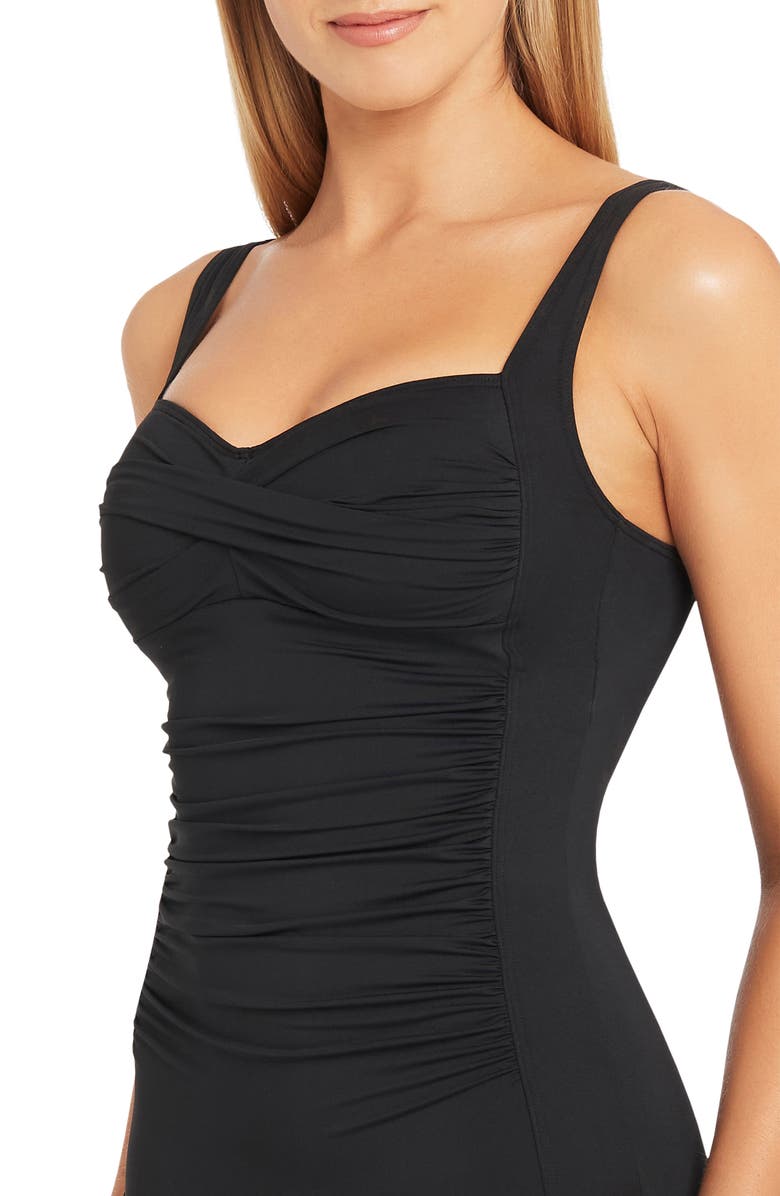 Sea Level Twist Front One-Piece Swimsuit, Alternate, color,