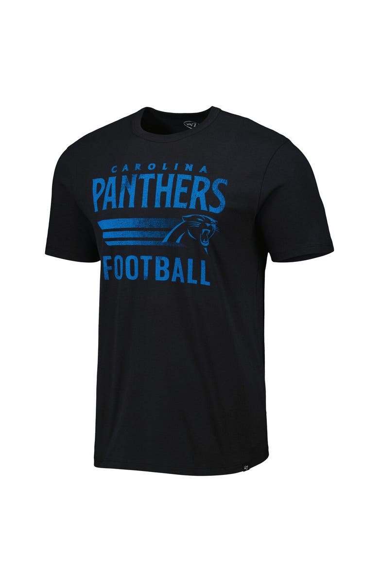 '47 Men's '47 Black Carolina Panthers Wordmark Rider Franklin T-Shirt, Alternate, color, Black