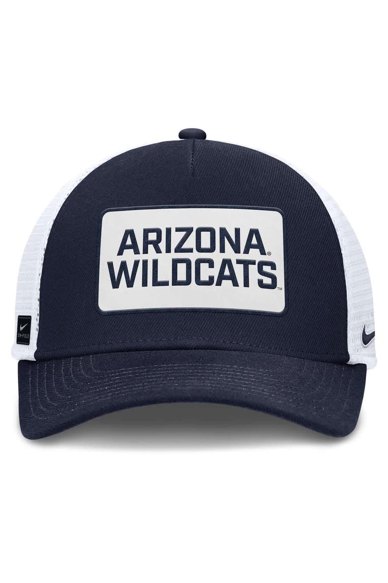 Men's Nike Navy/White Arizona Wildcats 2025 On-Field Rise Patch Trucker Adjustable Hat, Alternate, color, Navy