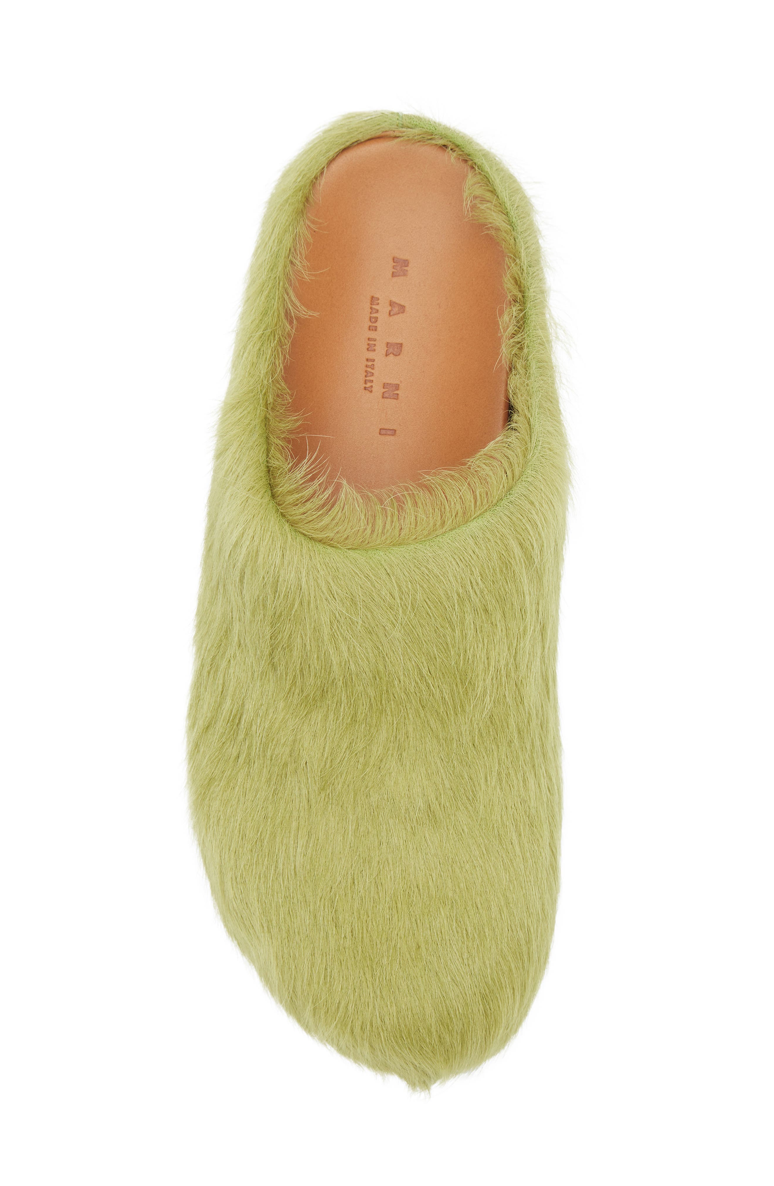 Marni Fussbett Sabot Genuine Calf Hair Clog, Alternate, color, Green Calf Hair