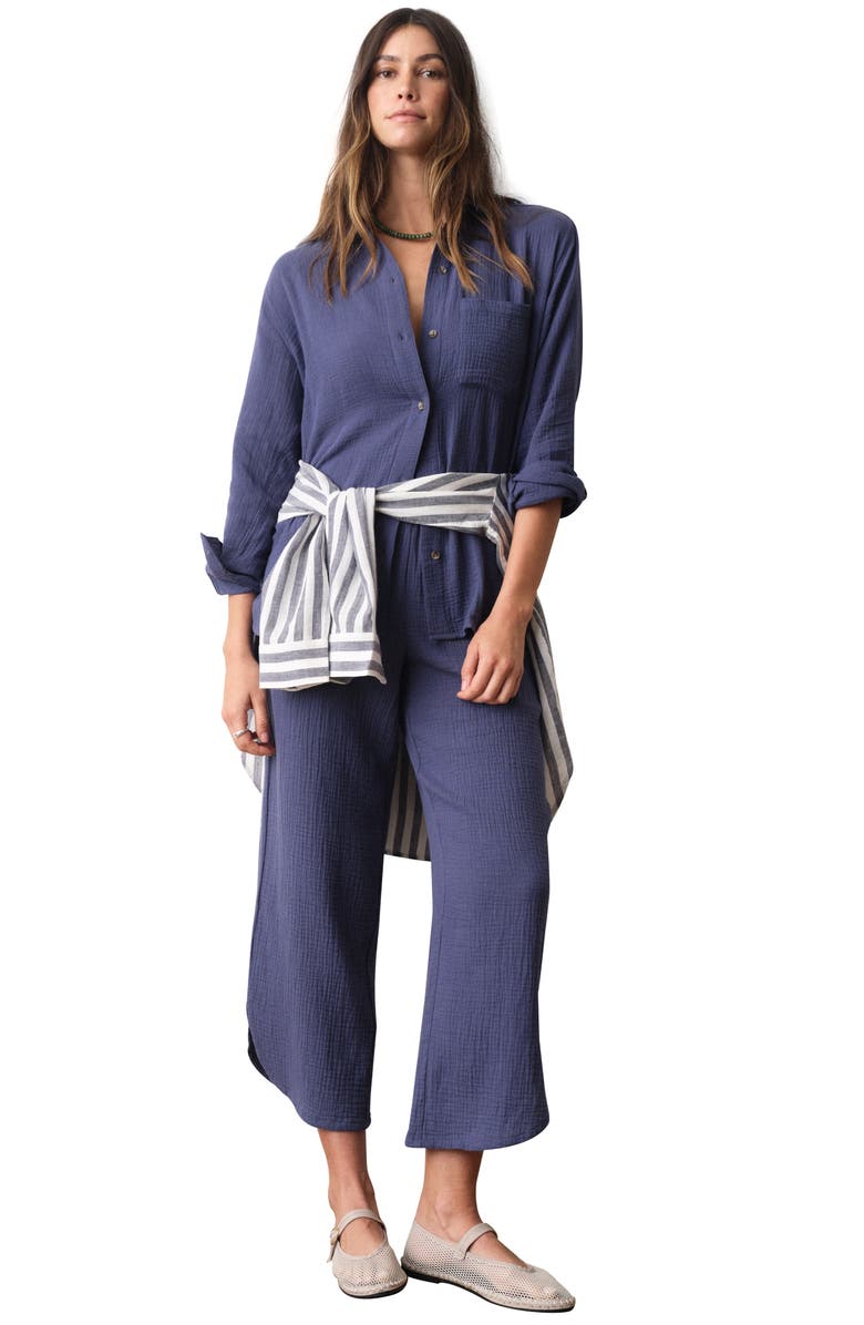 Marine Layer Cali Smocked Waist Double Cloth Pants, Alternate, color,