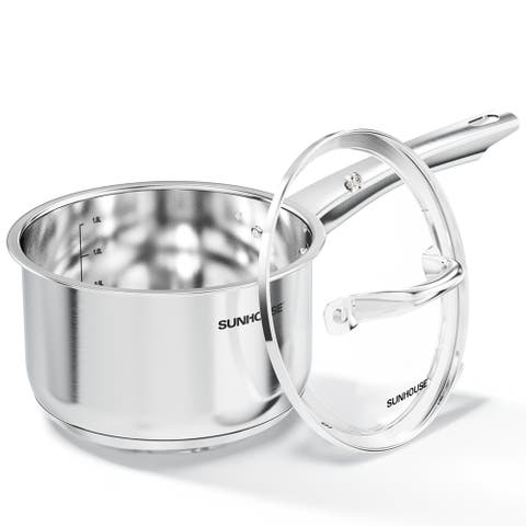 Sunhouse Classic 2 Quart Stainless Steel Saucepan
