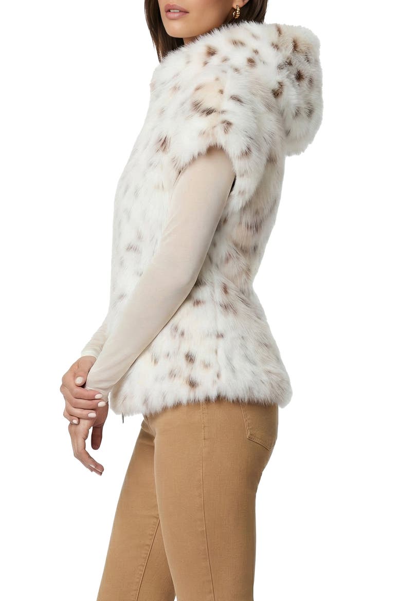 Fur-Free Lynx (Faux Fur) Reversible Hooded Vest, Alternate, color, LYX/BLACK
