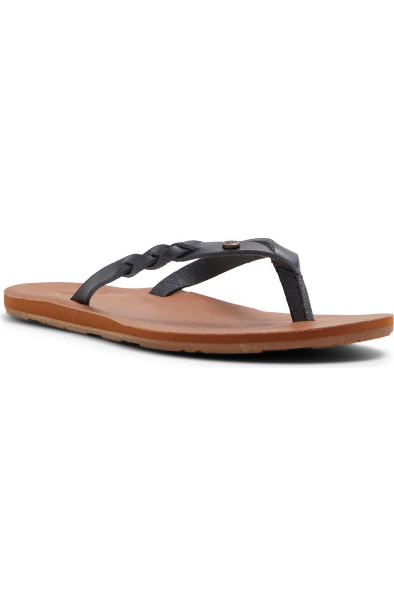 Roxy Liza IV Flip Flop, Main, color, Black
