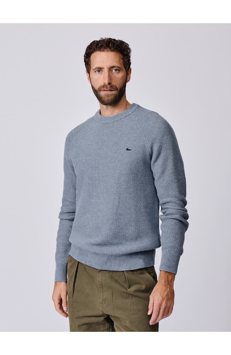 Aubin Norton Textured Crew Neck Jumper, Main, color, Pale Blue