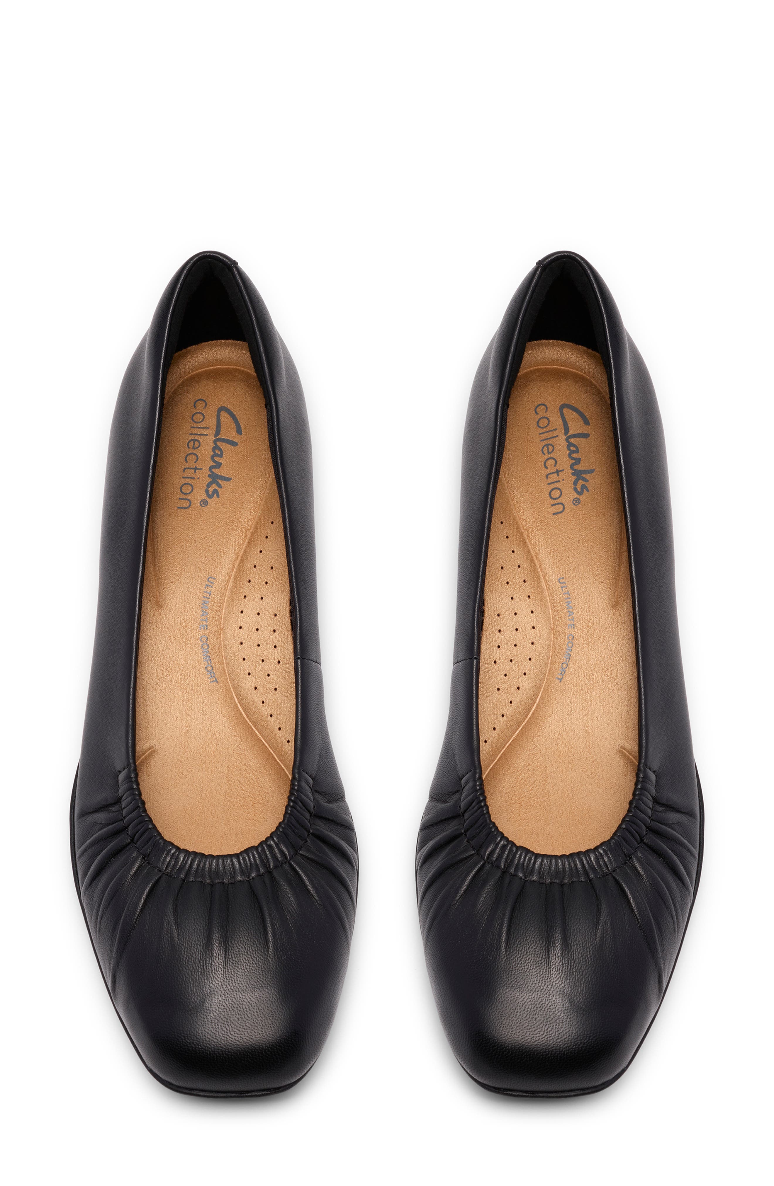 Clarks<sup>®</sup> Jazmynn Lo Ballet Flat - Wide Width Available, Alternate, color, Black Leather