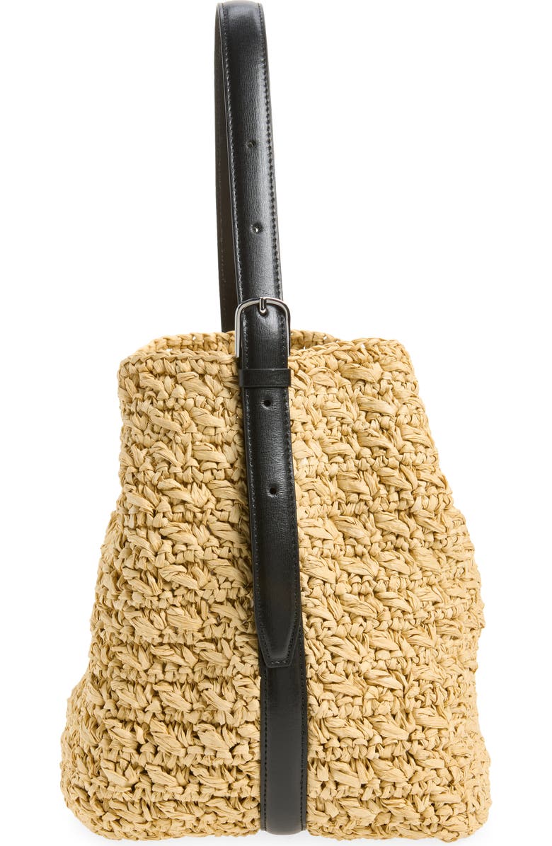 TOTEME Medium Belted Straw Tote, Alternate, color, Natural