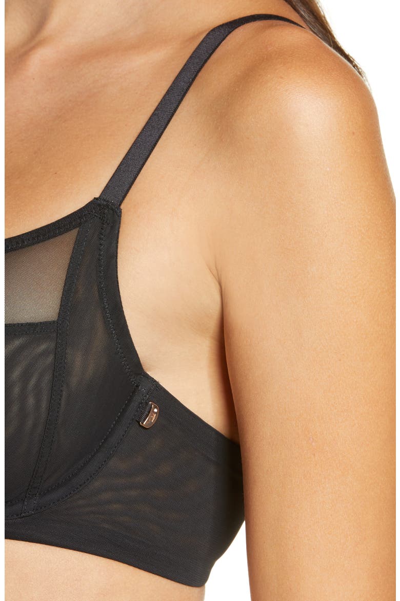 Modern Mesh Full Fit Underwire Bra, Alternate, color, BLACK
