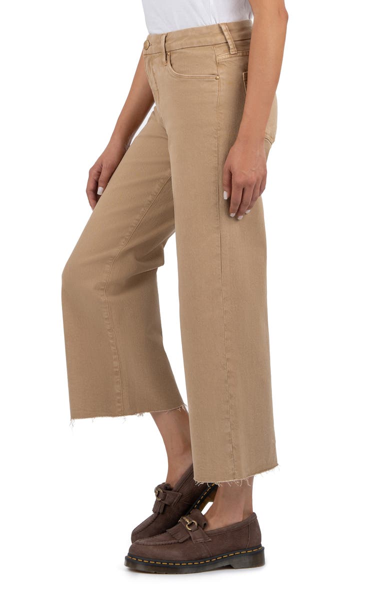 KUT from the Kloth Meg Fab Ab High Waist Raw Hem Wide Leg Jeans, Alternate, color,