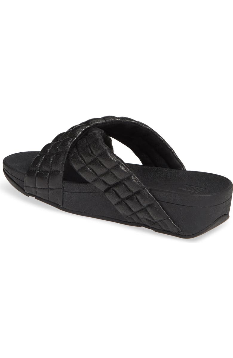 FitFlop Lulu Padded Shimmy Suede Slide Sandal, Alternate, color,