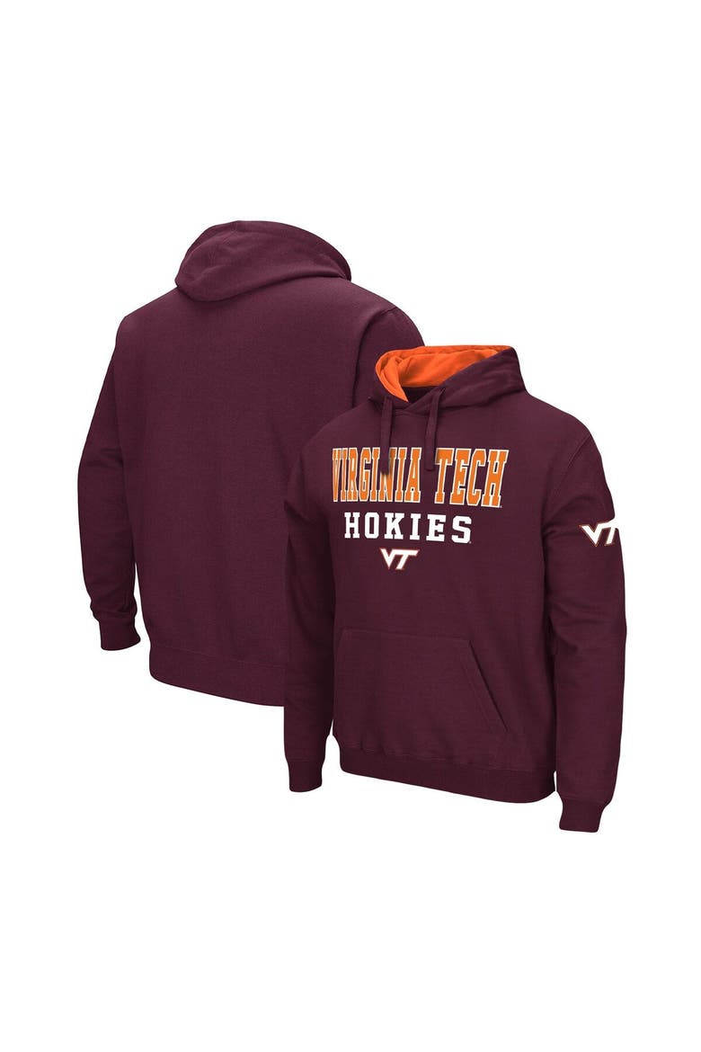 Men's Colosseum Maroon Virginia Tech Hokies Sunrise Pullover Hoodie, Main, color, Maroon