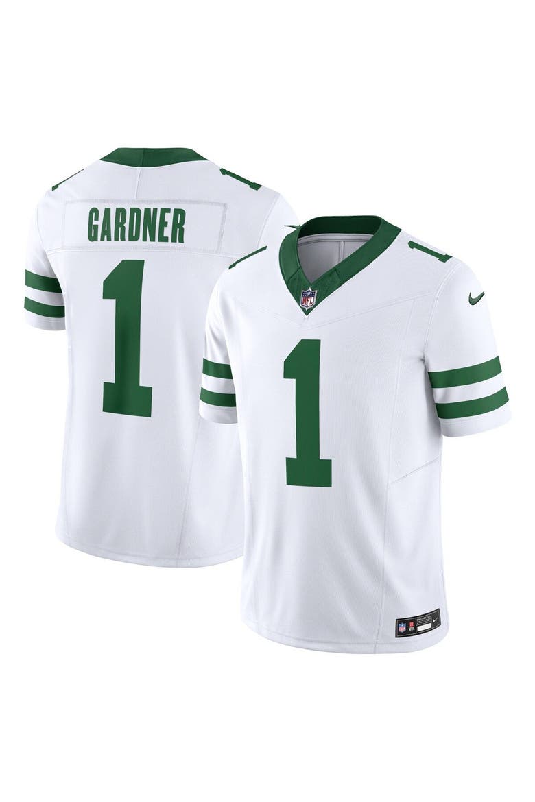 Men's Nike Ahmad Sauce Gardner White New York Jets Vapor F.U.S.E. Limited Jersey, Main, color, White