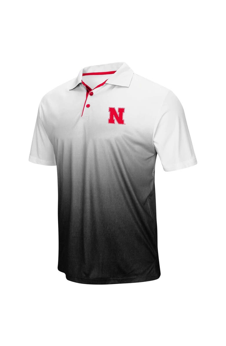 COLOSSEUM Men's Colosseum Heathered Gray Nebraska Huskers Magic Team Logo Polo, Alternate, color, Heather Gray