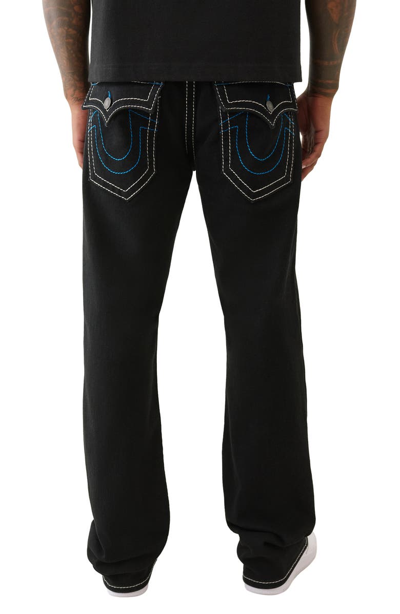 True Religion Billy Big T Flap Relaxed Bootcut Jeans, Alternate, color, 2Sb Black Rinse