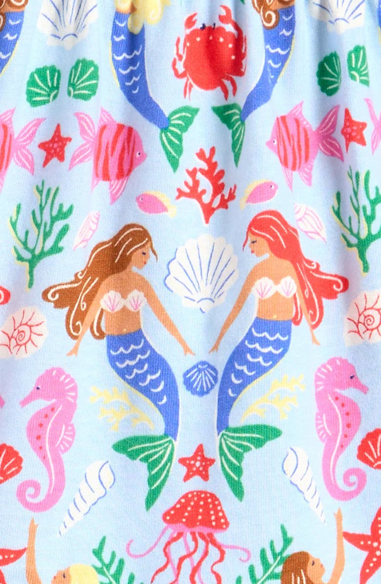 Mini Boden Kids' Mermaid Print Twirly Jersey Dress, Alternate, color, 